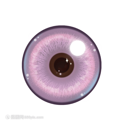 粉色梦幻质感美瞳眼珠