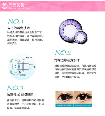科莱博U-Ease汐润蓝色年抛美瞳彩色隐形眼镜1片装_彩色隐形眼镜 - 美睛网眼镜商城